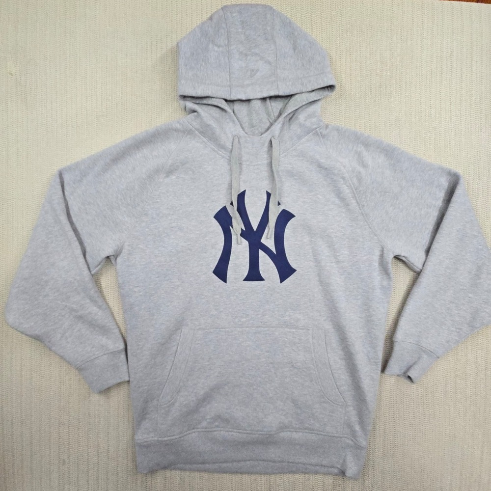 Antigua New York Yankees Hoodie Sweatshirt Mens Large Gray MLB Baseball Pullover
